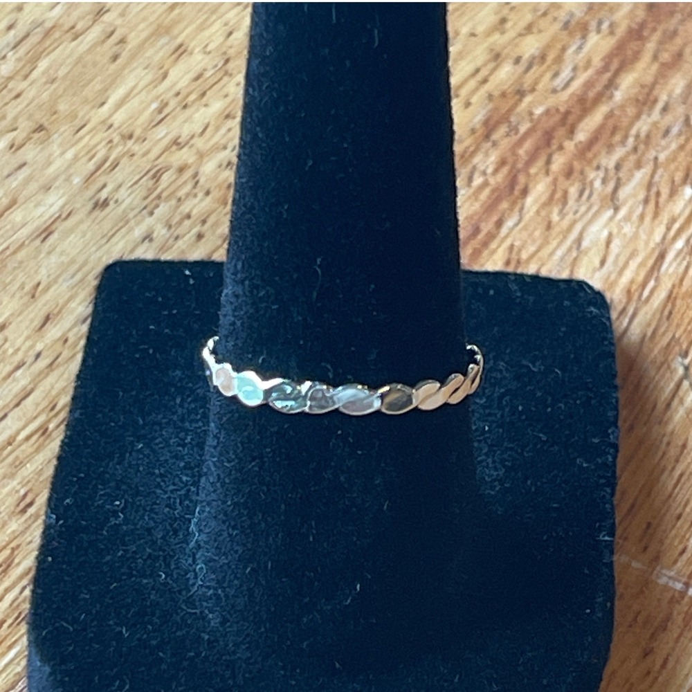 Native American Made Braided Sterling Silver Stacker Ring Sz 6